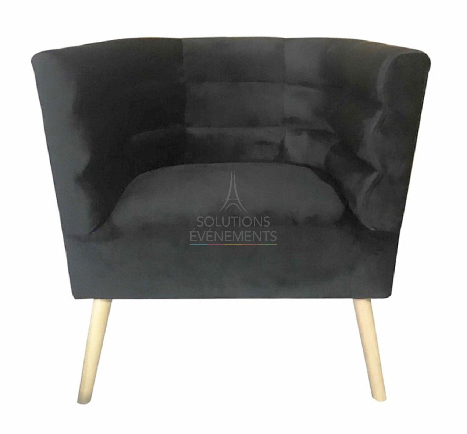 Modern velvet armchair rental