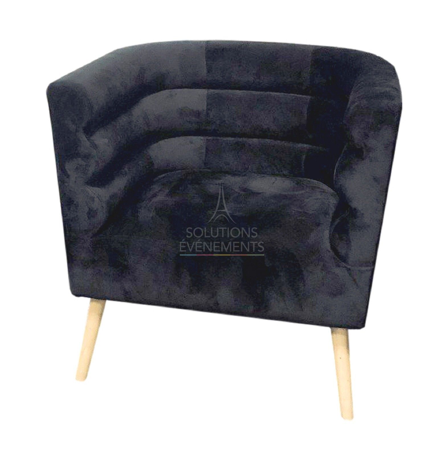 Modern velvet armchair rental