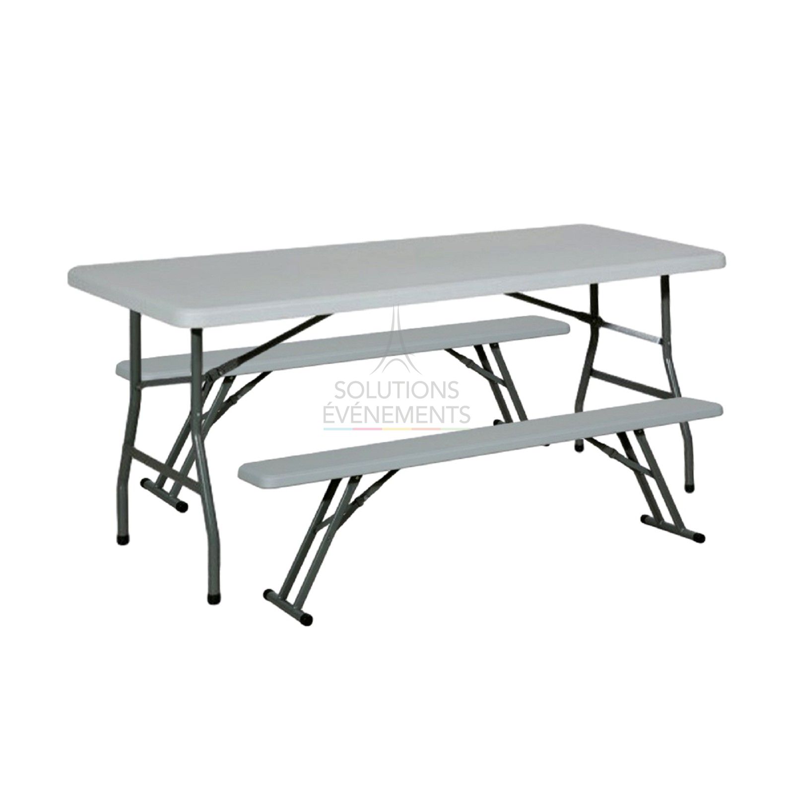 rectangular hdpe table for 6 to 8 people (183x76cm) - visual 3