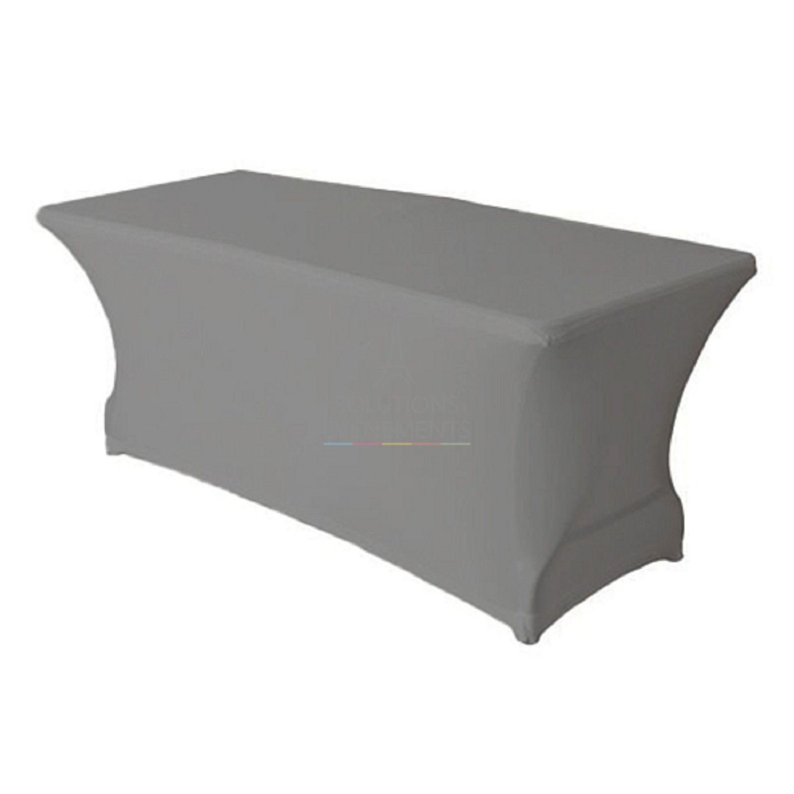 Rectangular table for 6 to 8 people with black cover - Visual 1