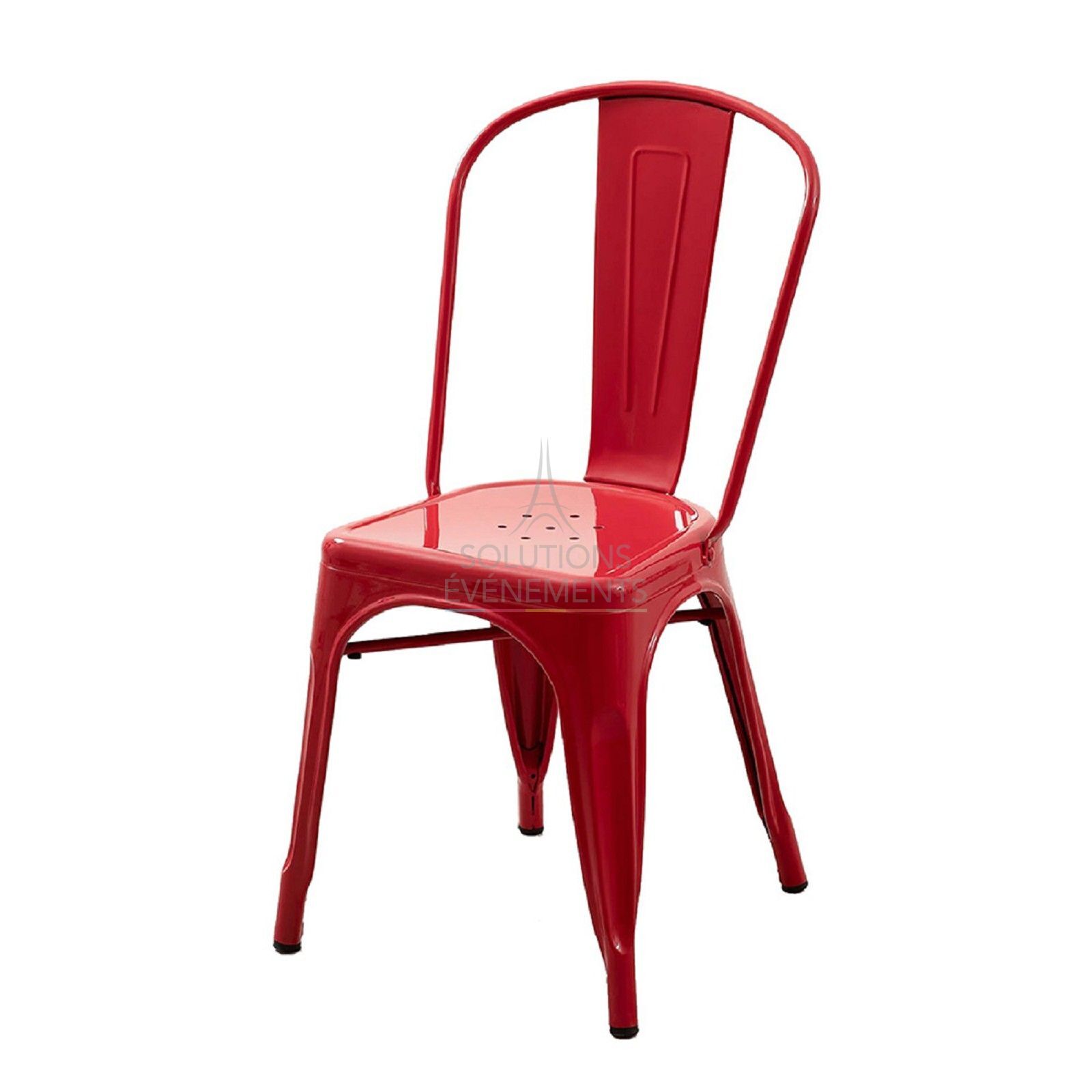 Red industrial tolix chair - Visual 1