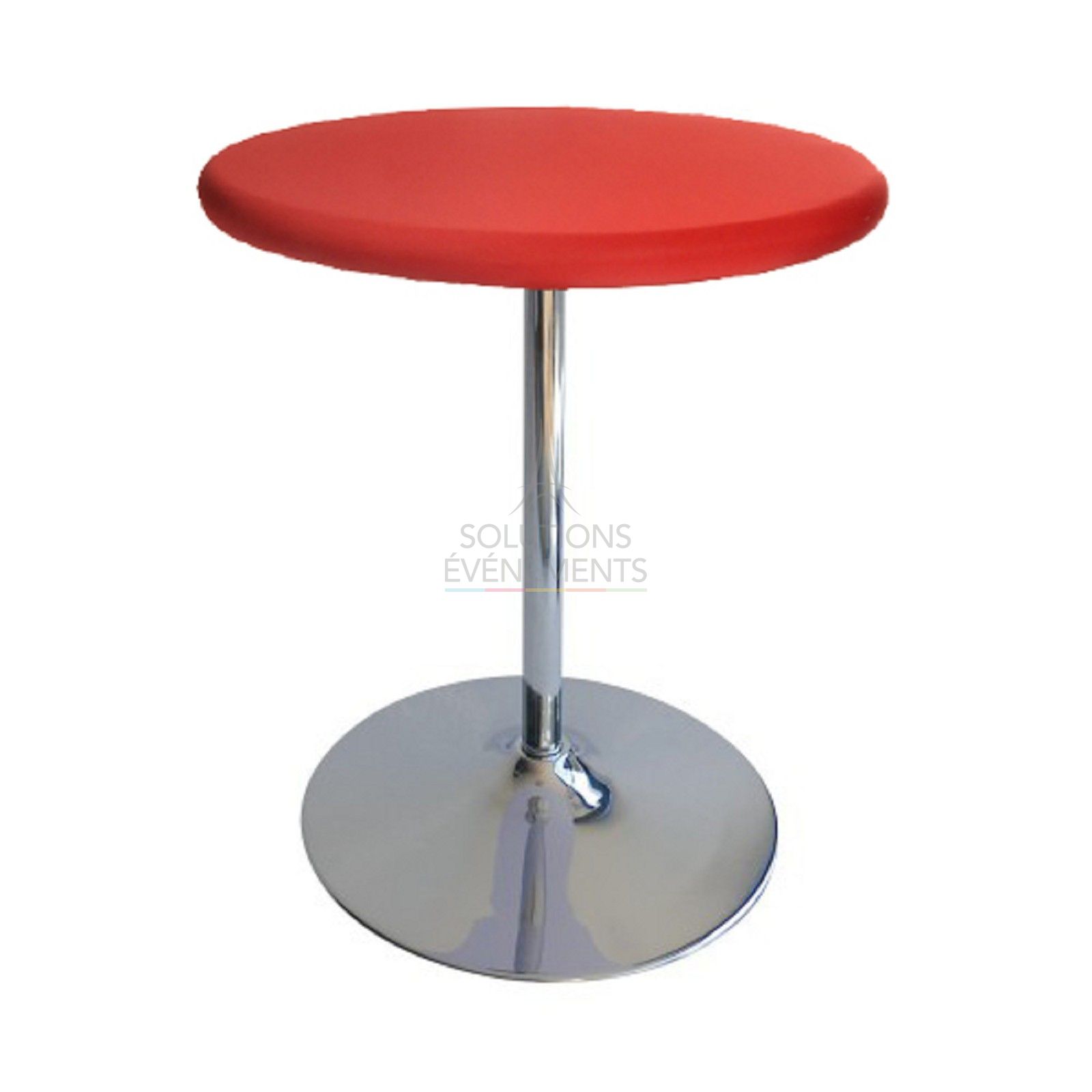 Red Modulo Pedestal Table - Visual 1
