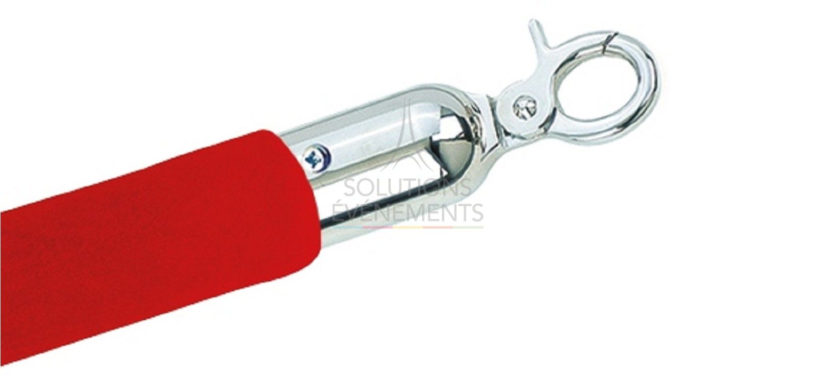 Location de cordon en velours rouge 1m50 pour potelet de guidage