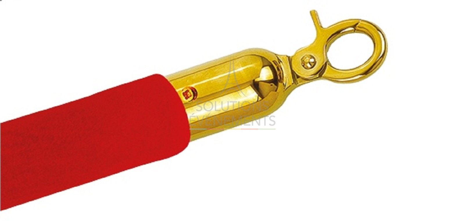 Rental of 1.5m red and gold velvet cord for guide post