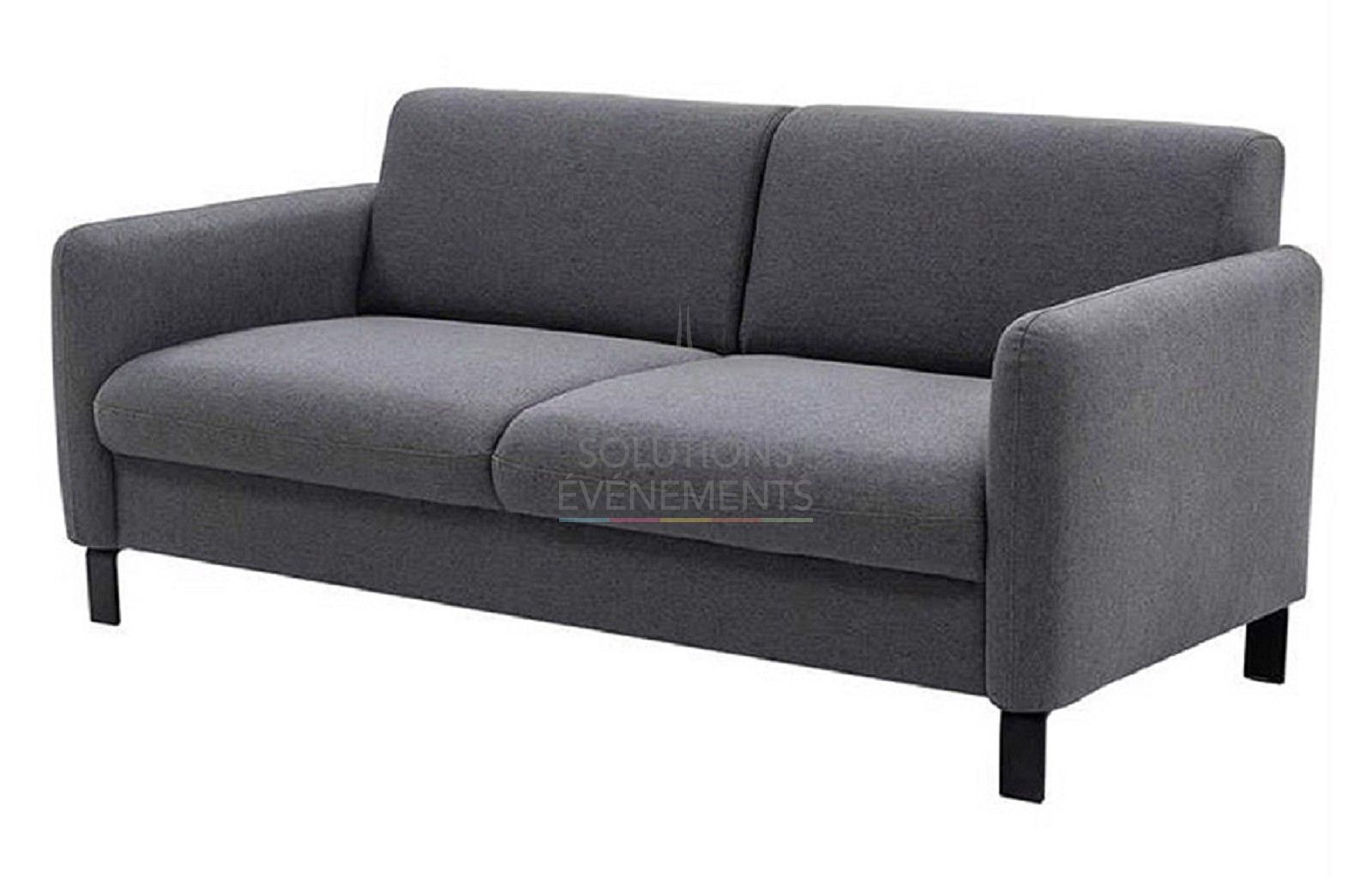 Rental of 3-seater designer fabric sofa