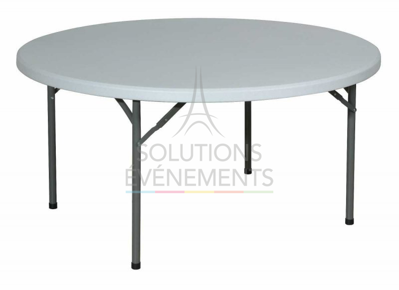 Rental of round polyethylene table (8 to 9 people)