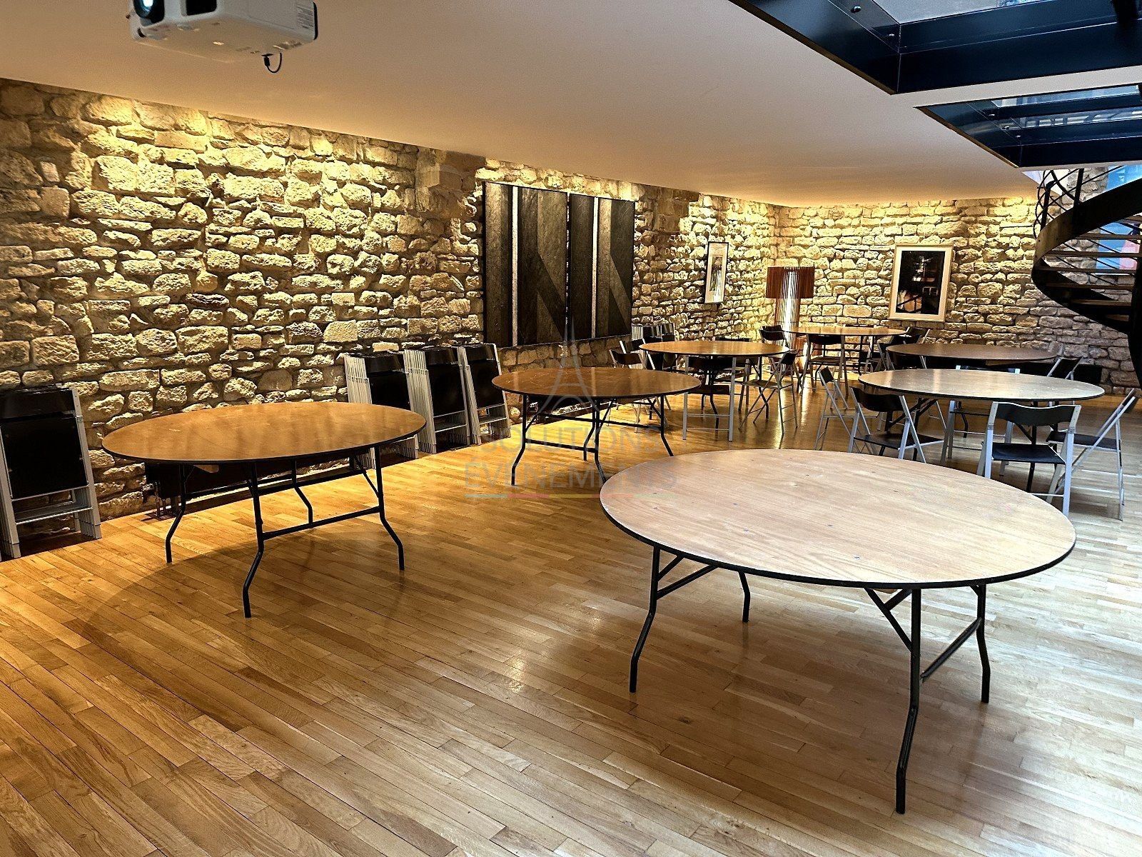 Round wooden table 120cm for 6-8 people - Visual 3