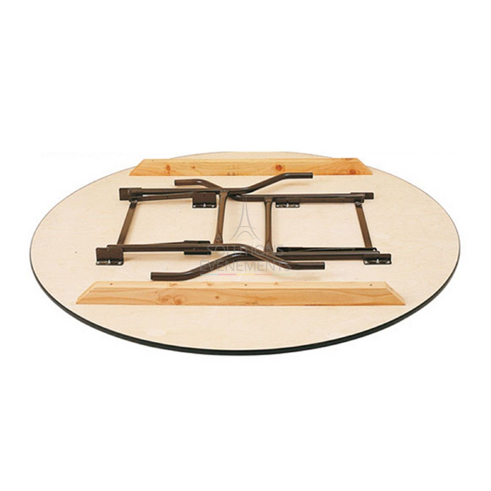 Round wooden table 120cm for 6-8 people - Visual 2
