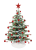 Decorated Christmas tree 210 cm