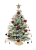 Traditional decorated Christmas tree 210 cm