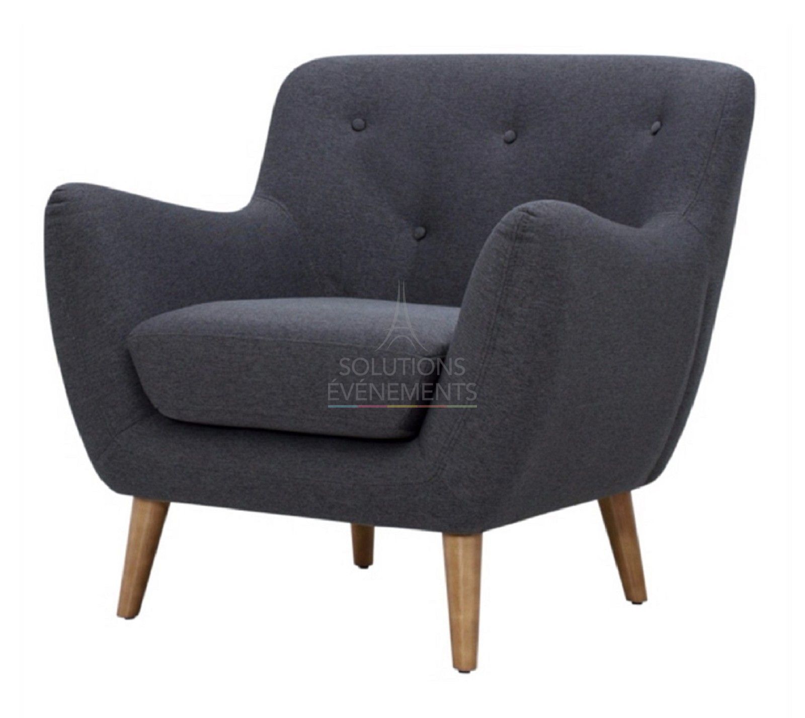 Scandinavian style designer armchair rental