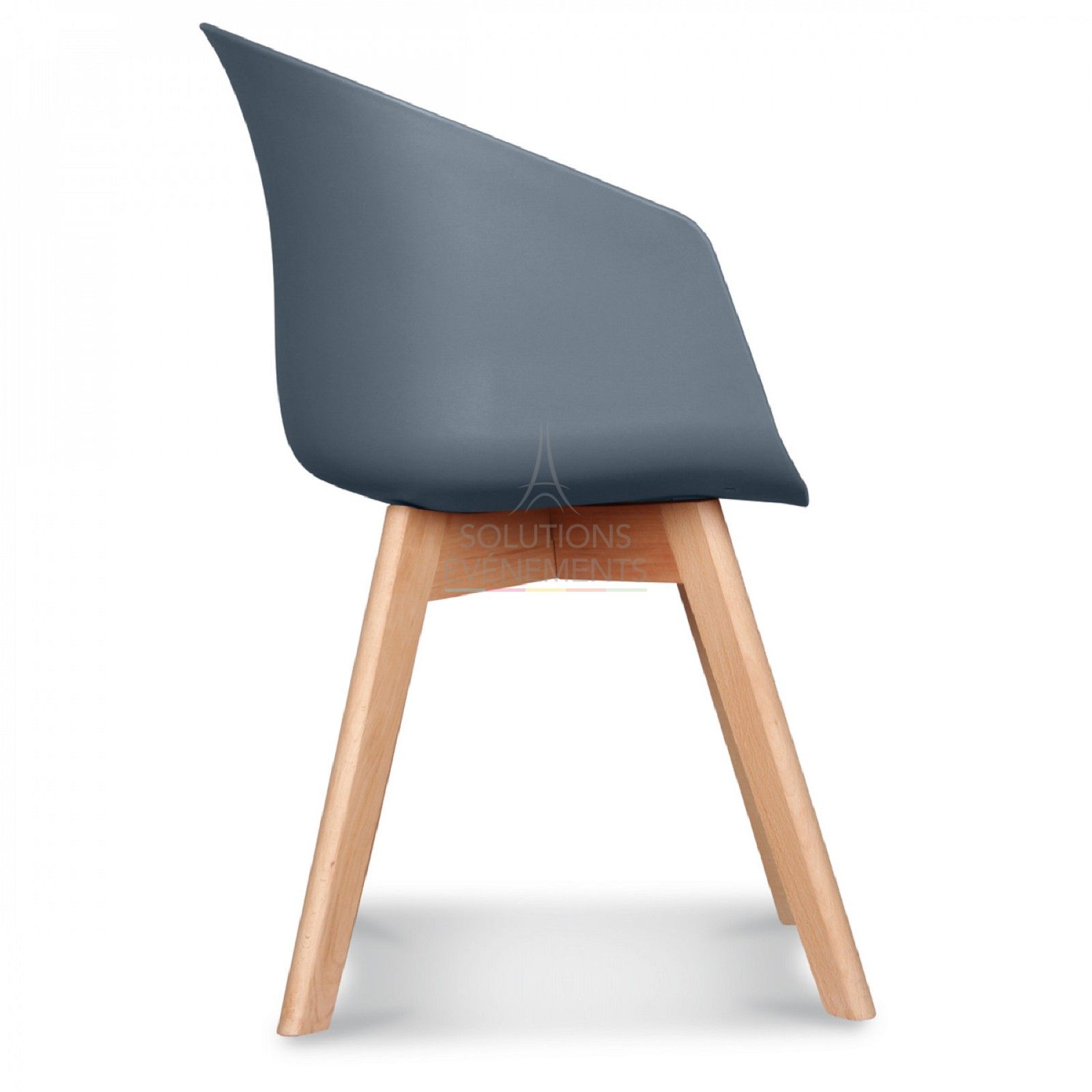 Scandinavian designer armchair anthracite gray - Visual 3