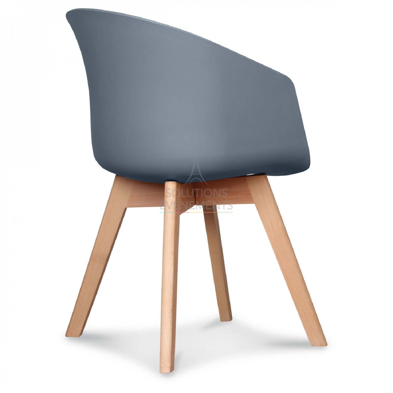 Scandinavian designer armchair anthracite gray - Visual 4