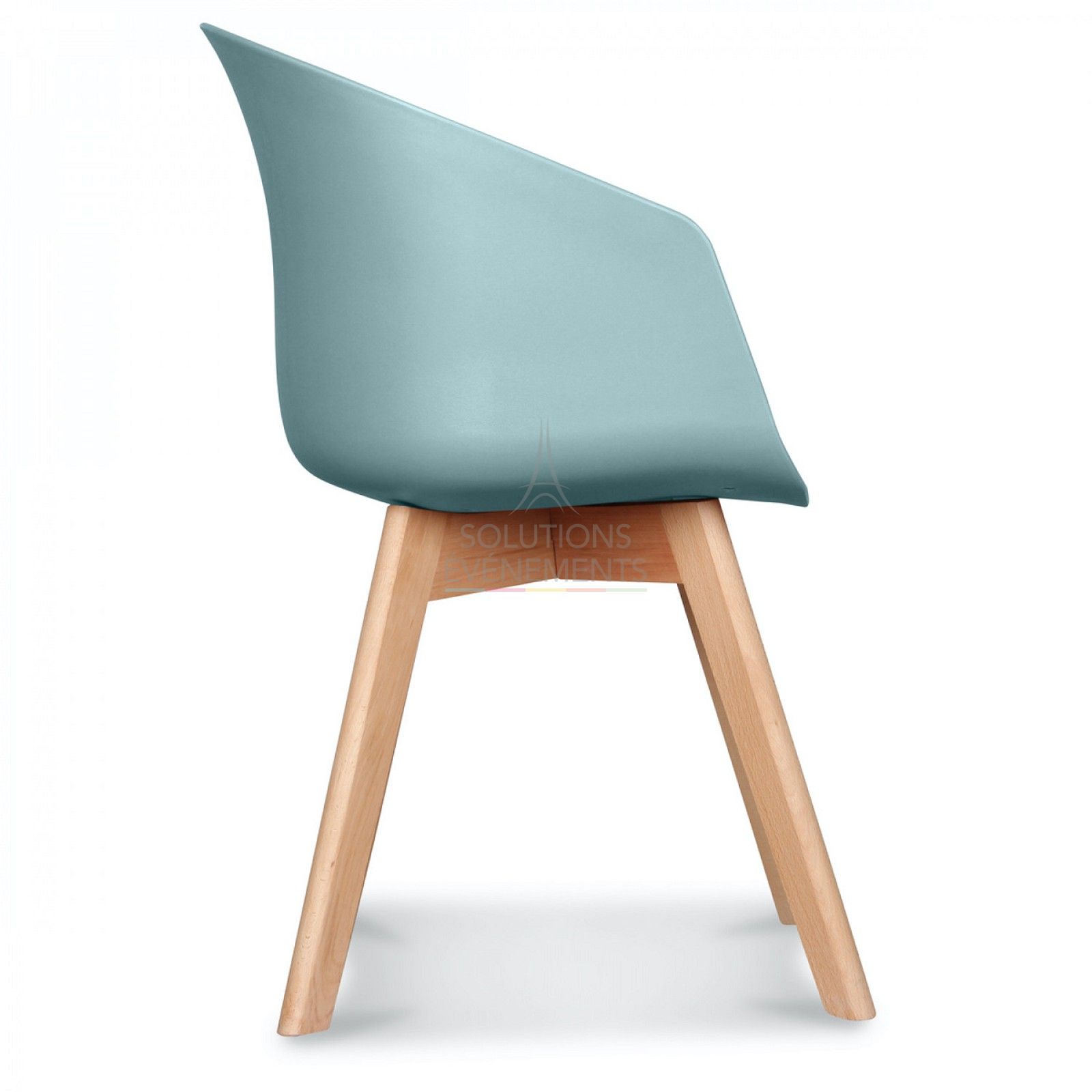 Scandinavian designer armchair in thyme green - Visual 3