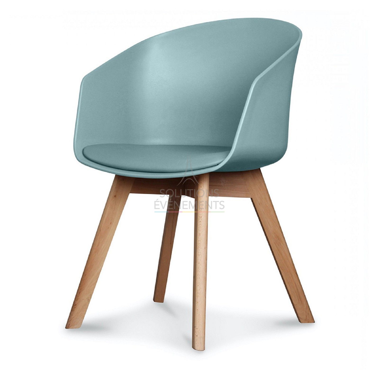 Scandinavian designer armchair in thyme green - Visual 1
