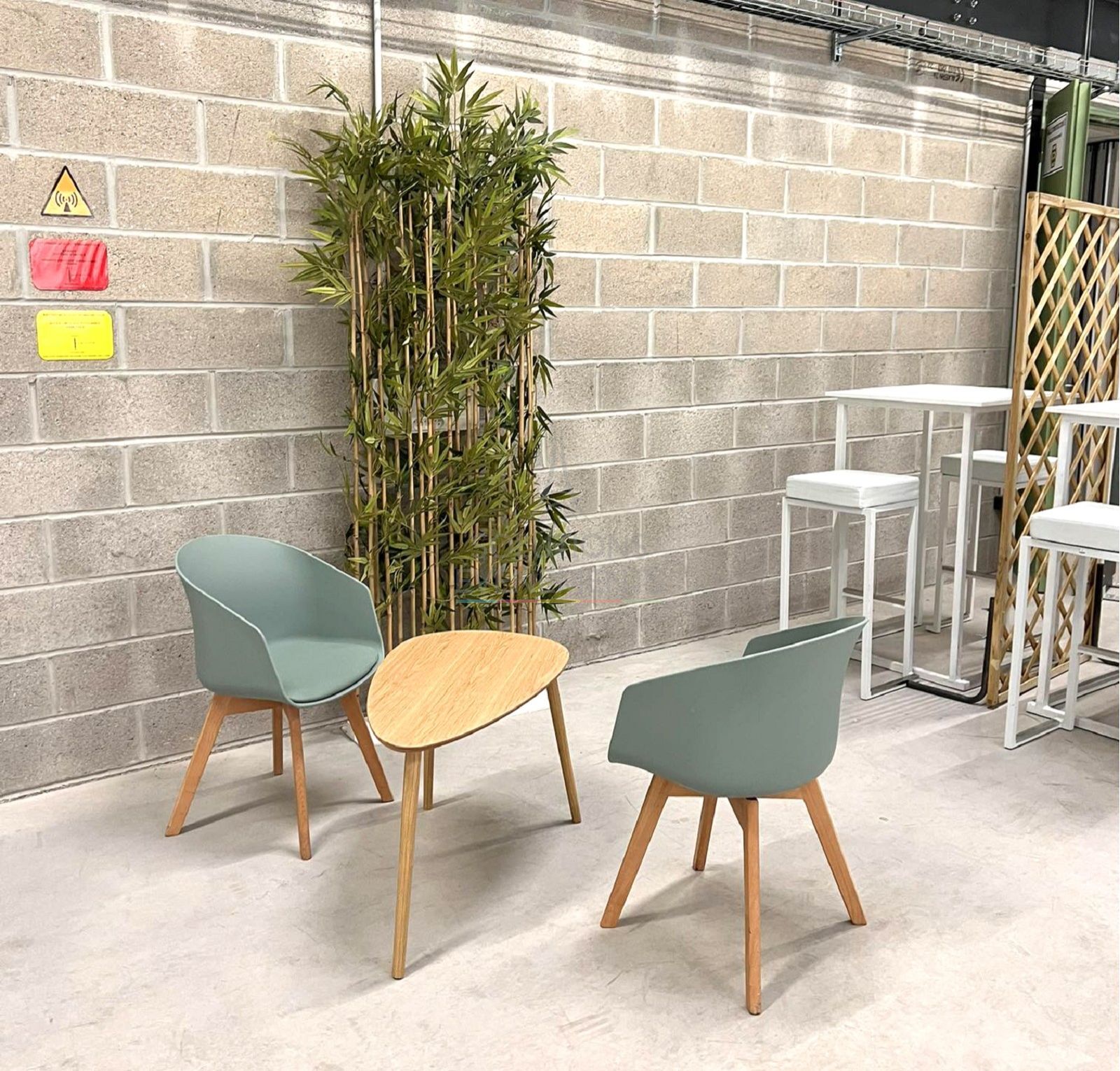 Scandinavian designer armchair in thyme green - Visual 4