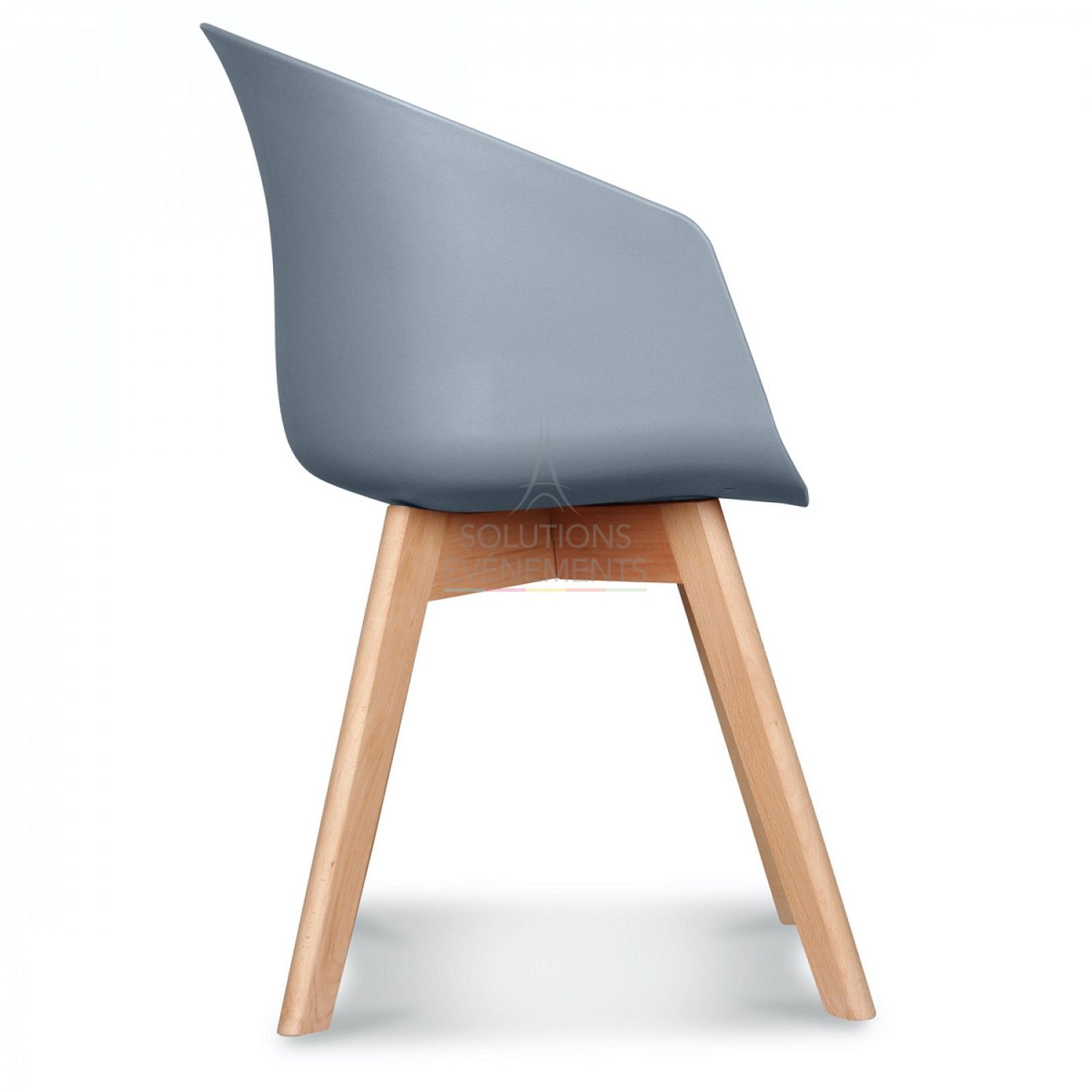 Scandinavian designer gray armchair - Visual 3