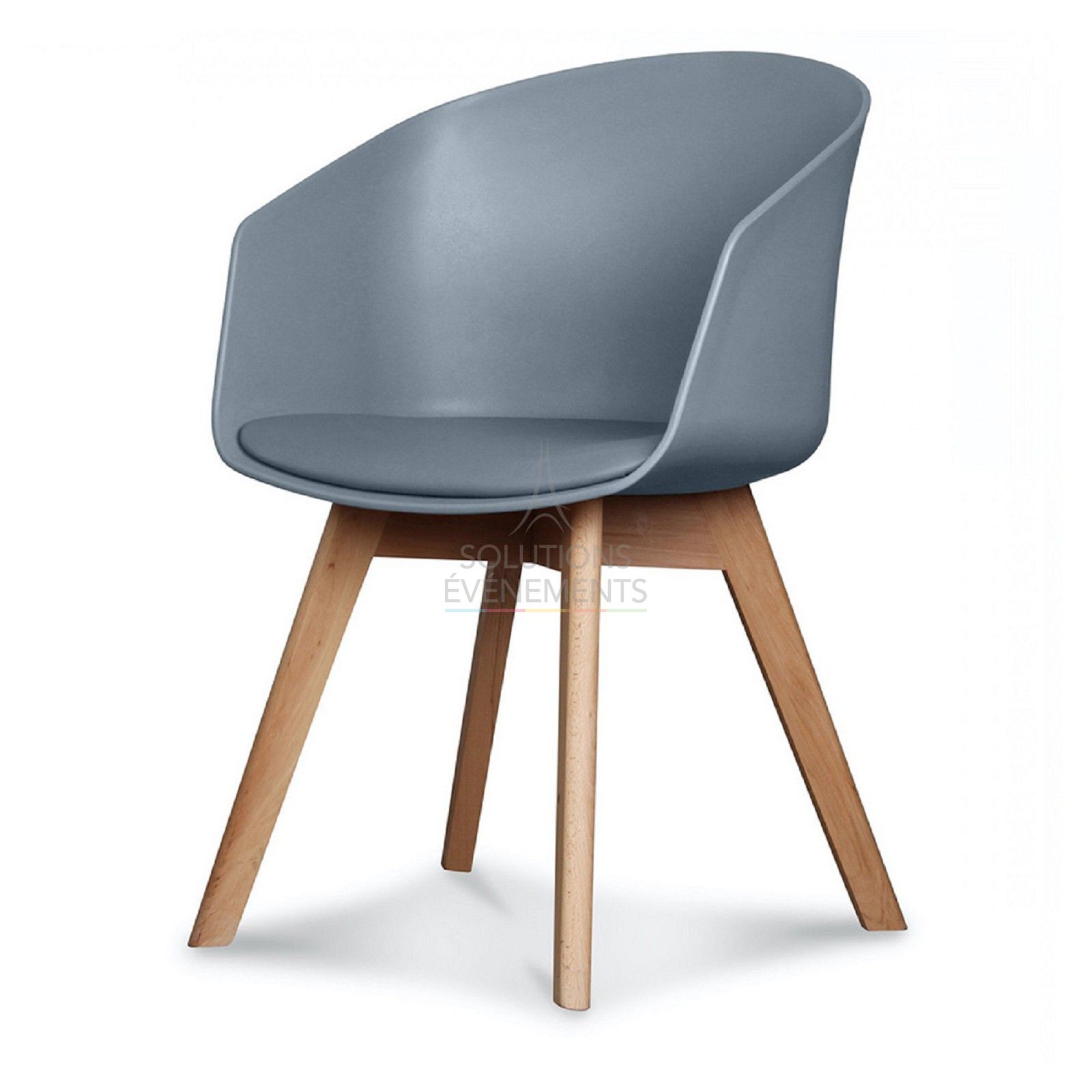 Scandinavian designer gray armchair - Visual 1