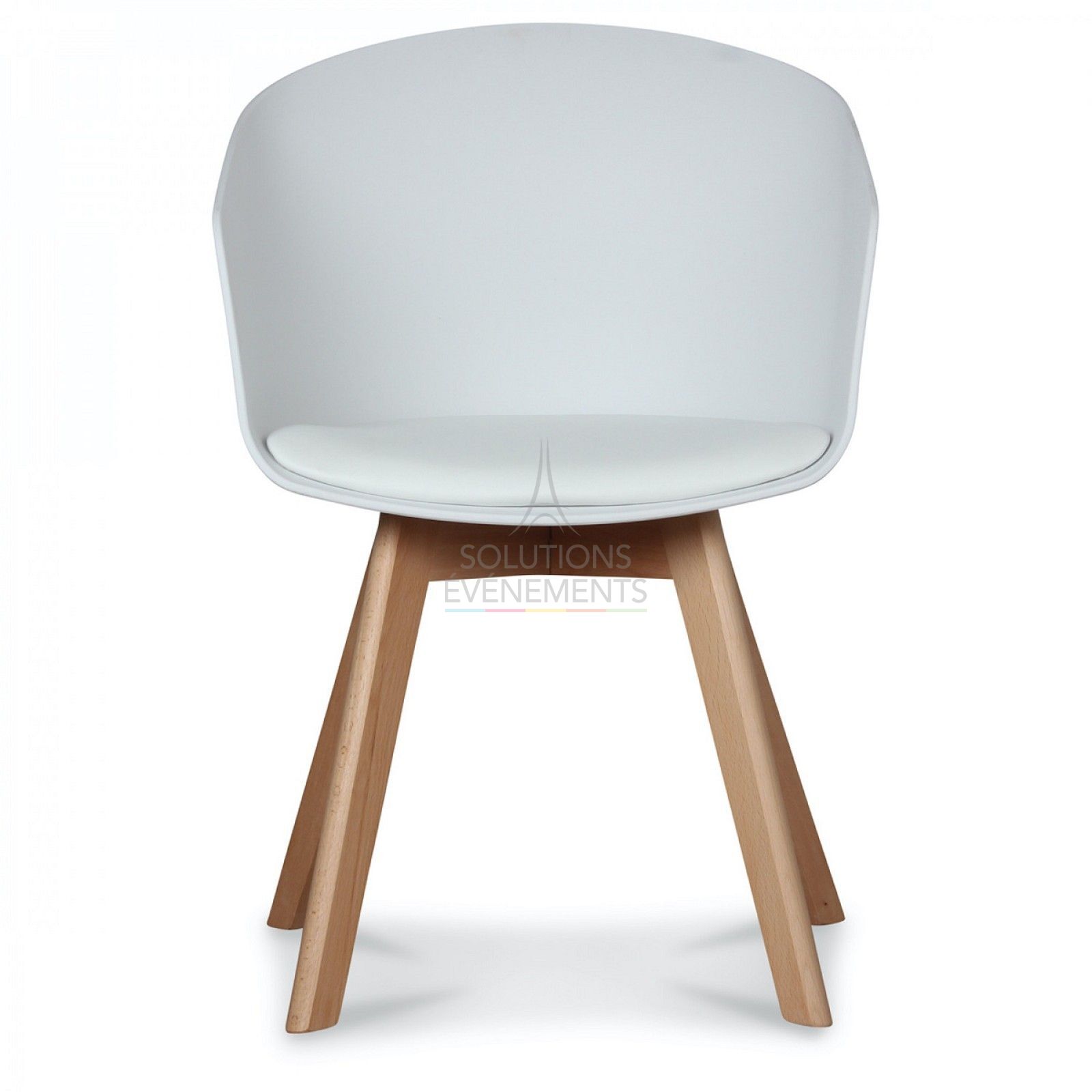 Scandinavian designer white armchair - Visual 2