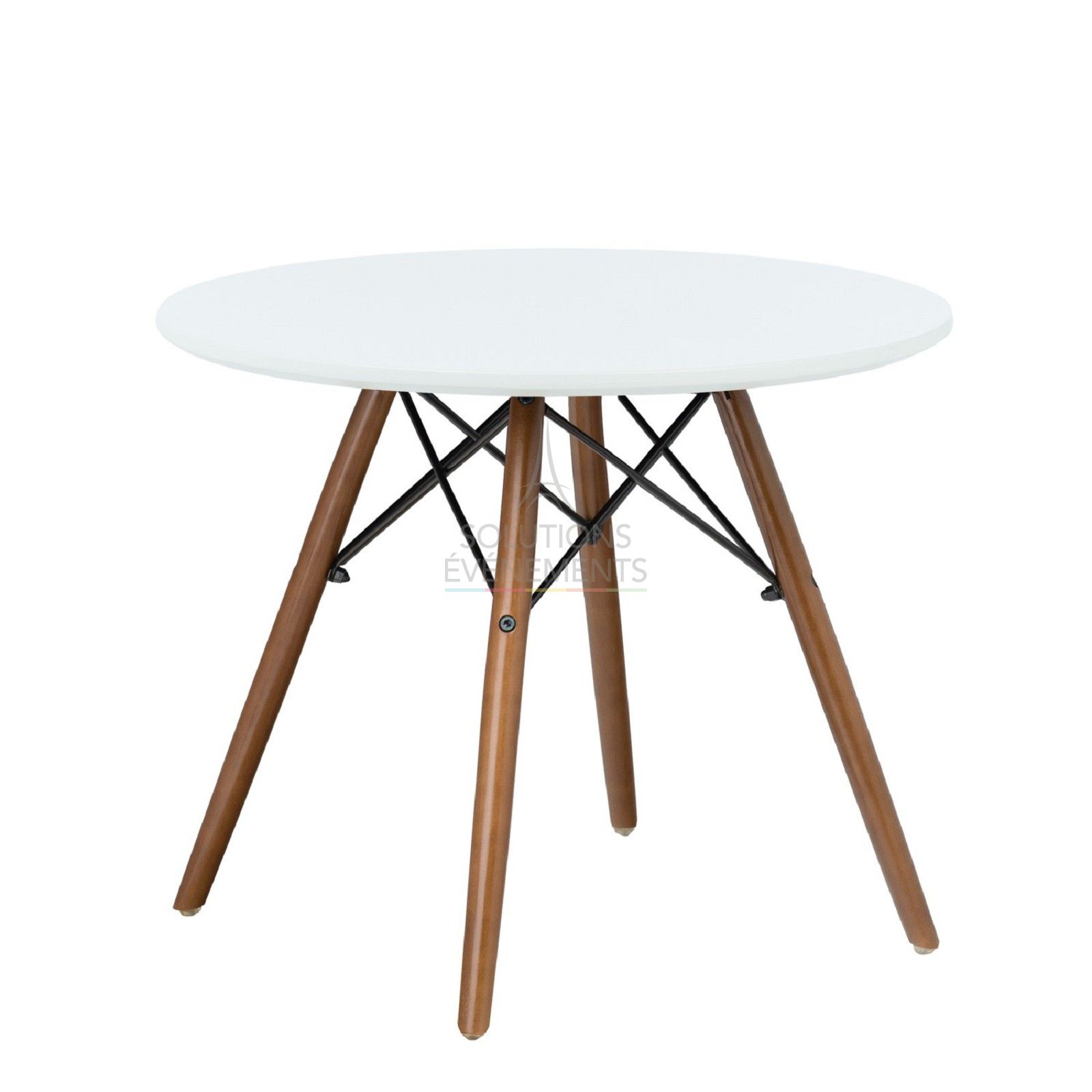 White Scandinavian table rental for children
