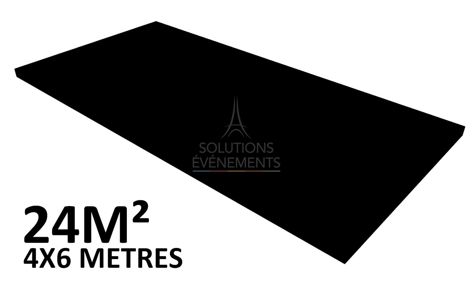 Grande estrade 24m² avec habillage premium pour convention