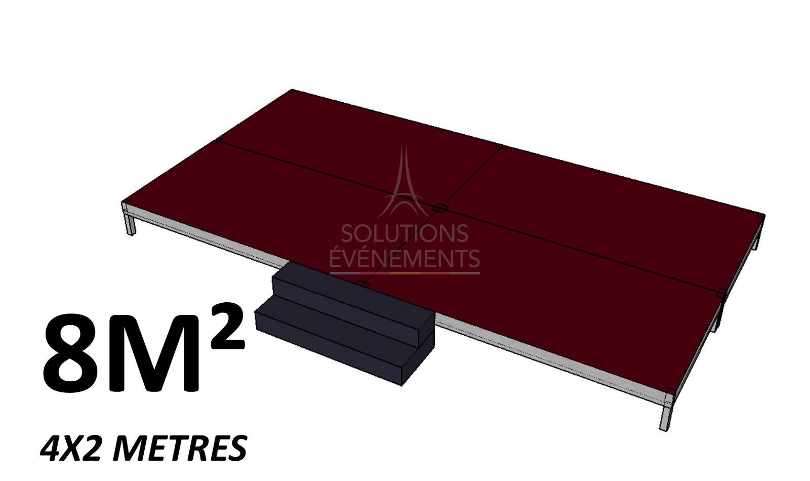 Location d'estrade 8m² pour conférence et prise de parole