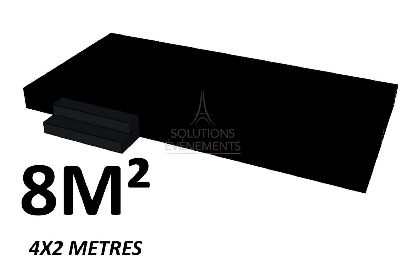 Estrade 8m² premium pour conférence et cérémonie