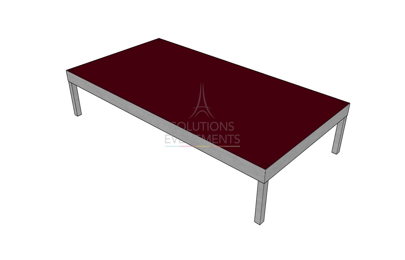 Scène sur mesure (prix par m2) - Hauteur 60cm - Brute - Visuel 1