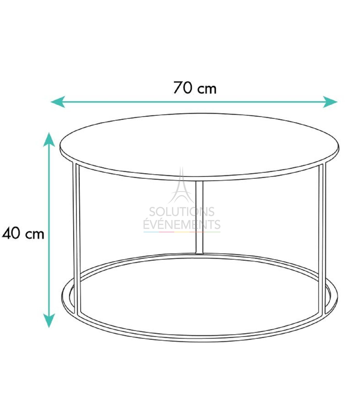 Seattle round coffee table white - Visual 2