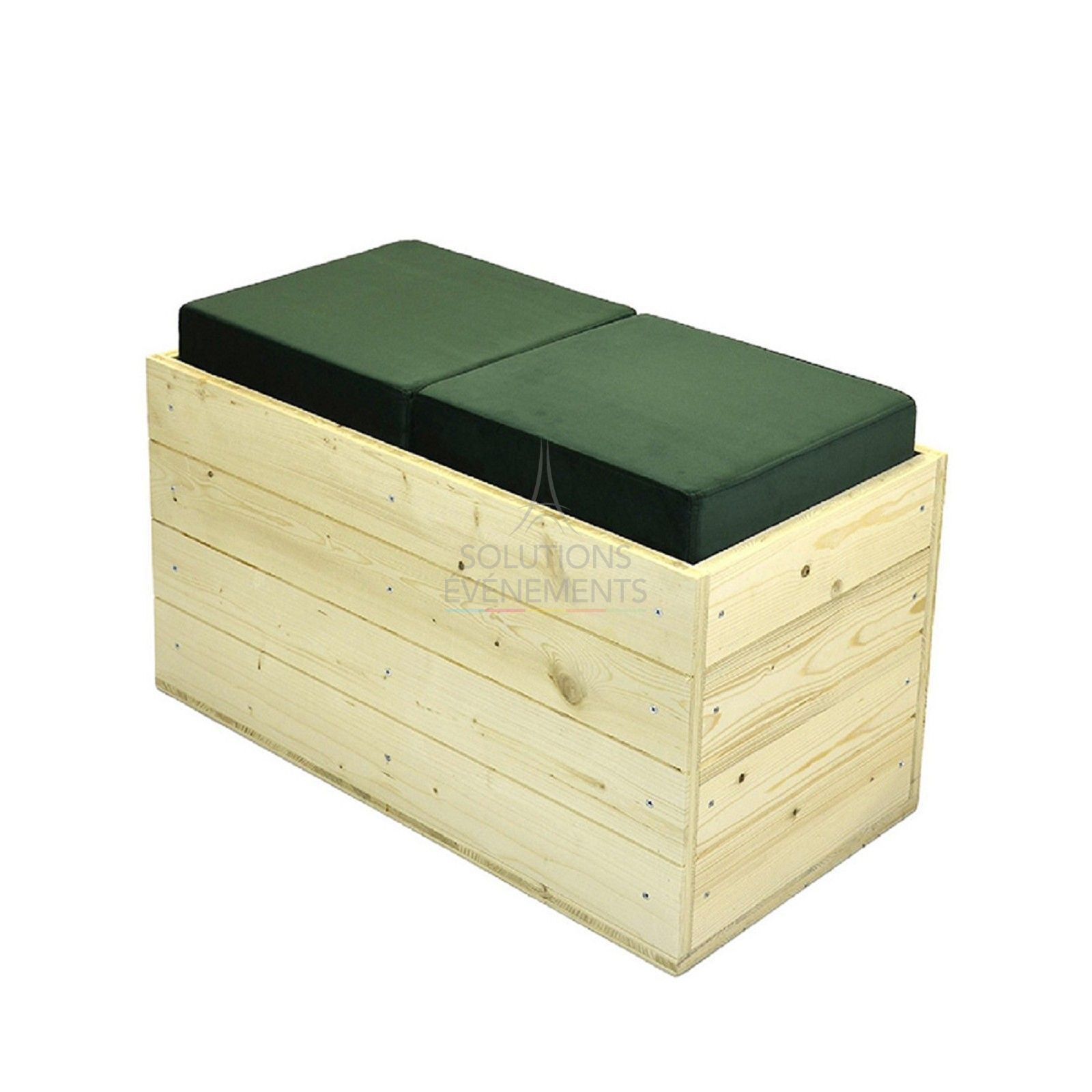 Senlis 2-seater bench - Green velvet - Visual 1