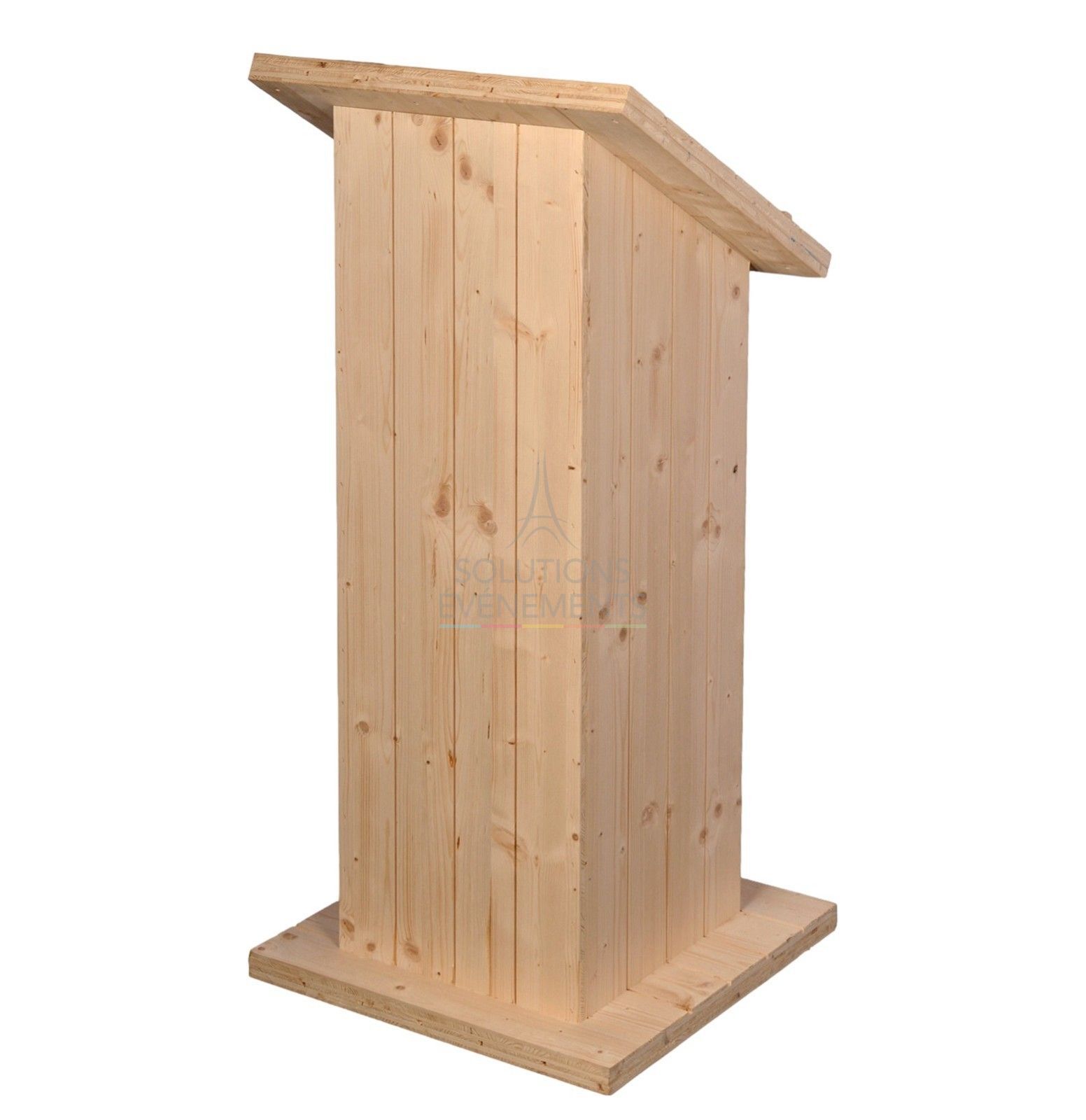 Rental of eco-friendly wooden conference lectern Senlis