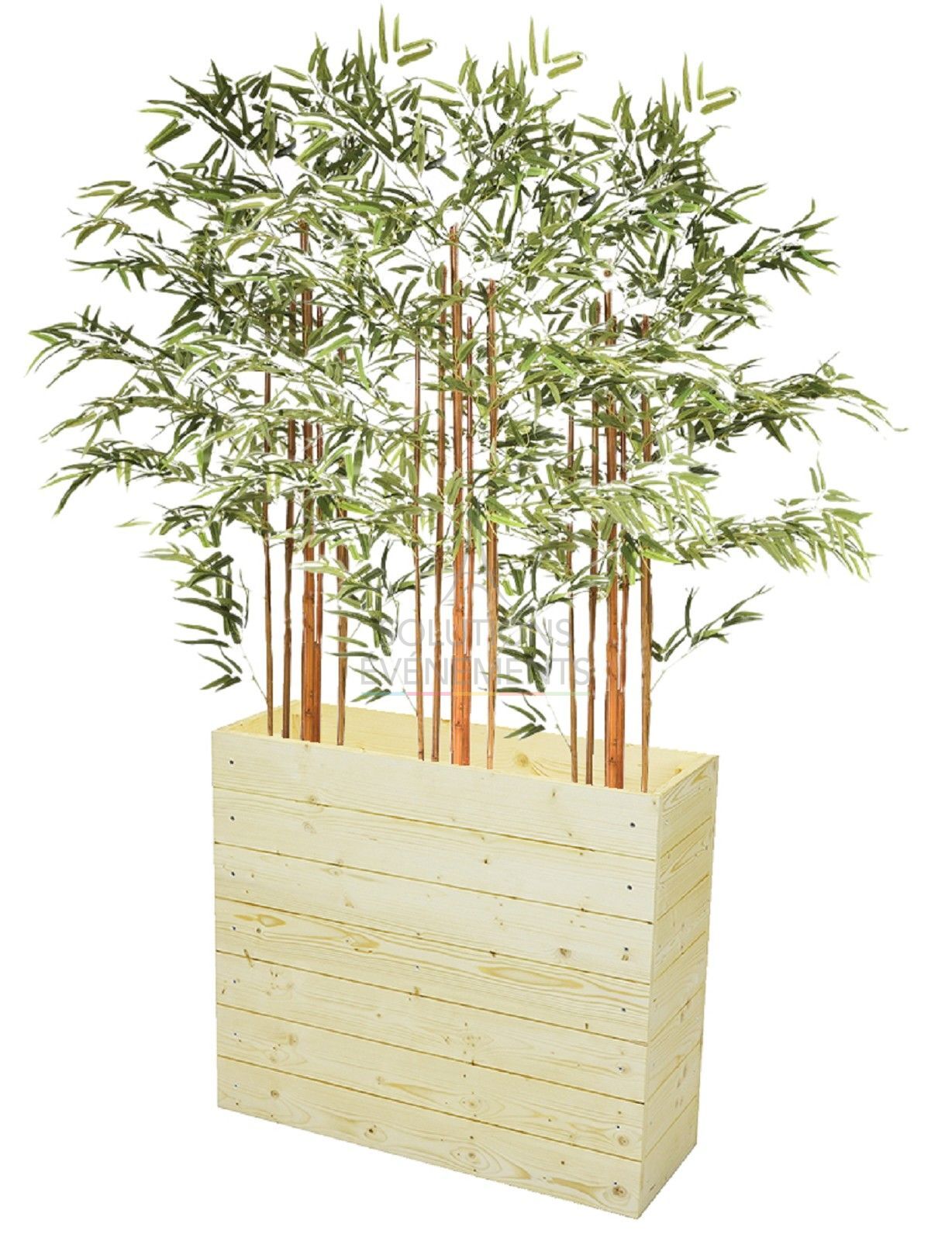 Location de jardinière en bois et bambous