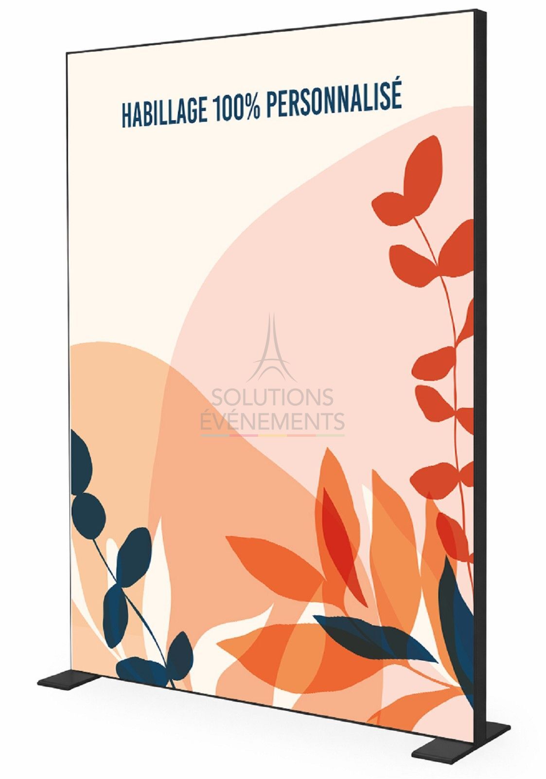 Rental of customizable front/back signage totem