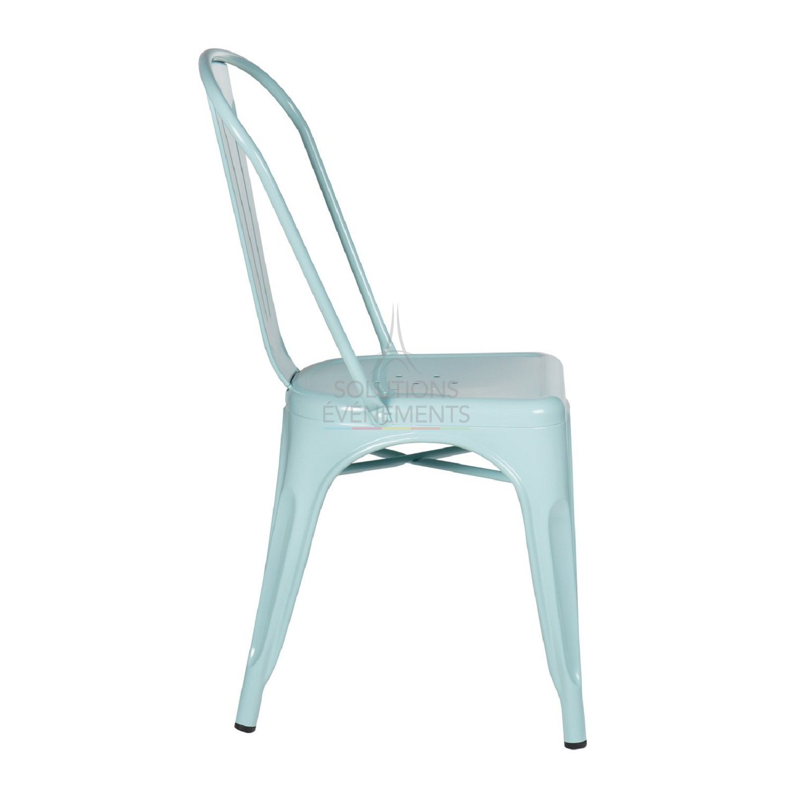 Sky blue industrial tolix chair - Visual 2