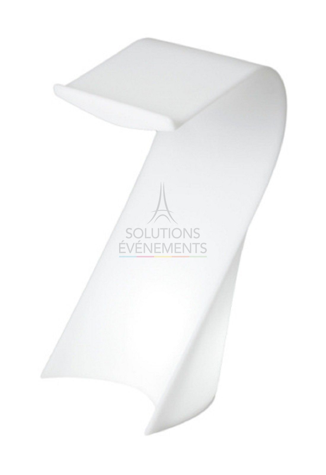 Rental of white designer conference lectern