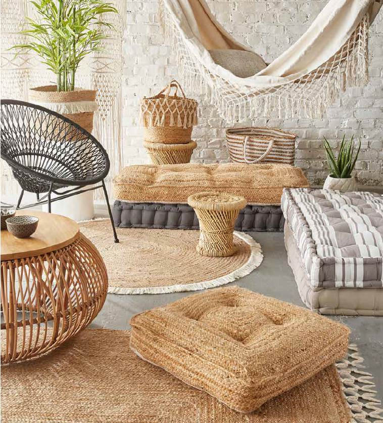 Small Bamboo Pouf - Visual 4