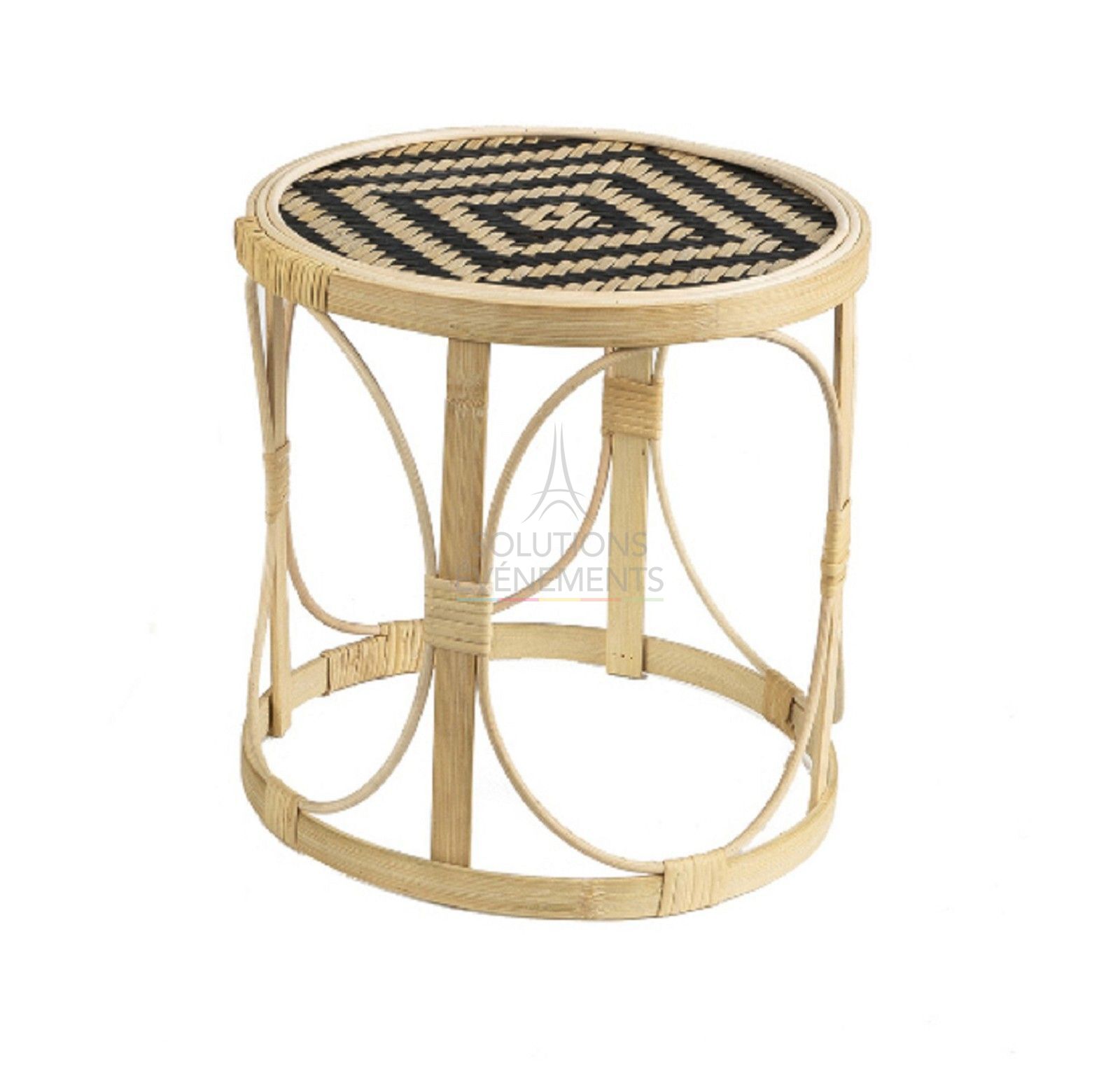 Rental of the small Rattan Bamboo table