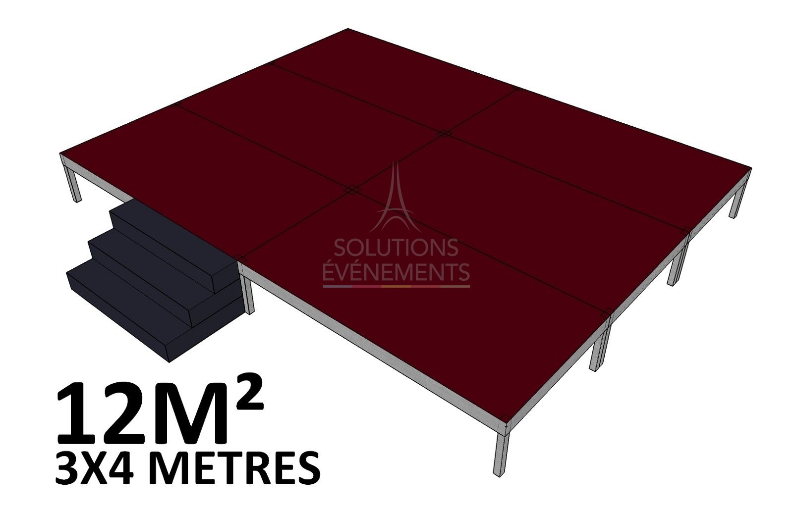 Stage 12m2 height 60cm gross - Visual 1