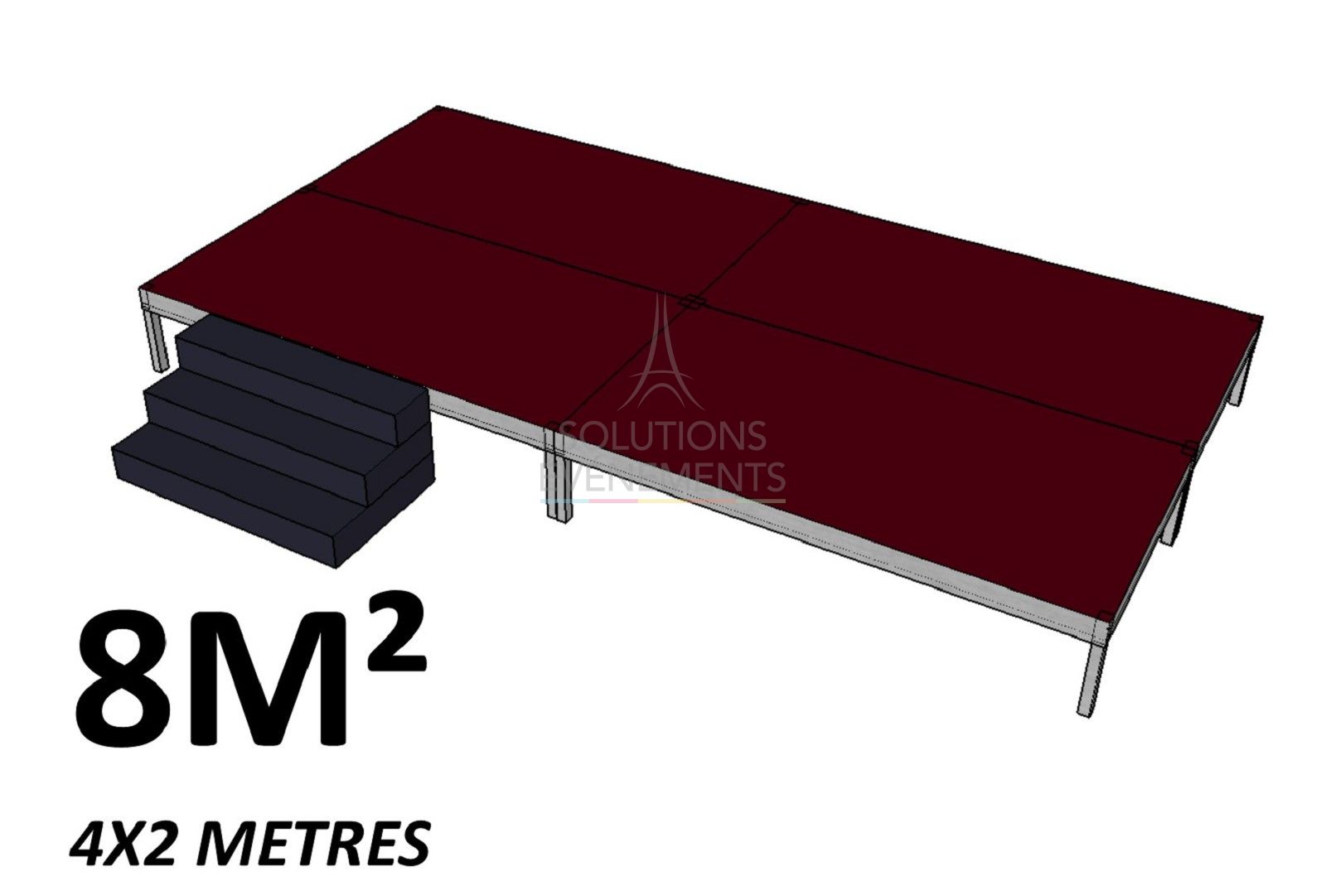 Location d'estrade 8m² pour conférence et prise de parole