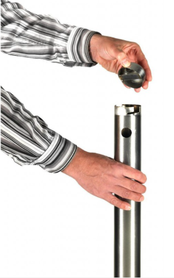 Stainless Steel Column Ashtray - Visual 2