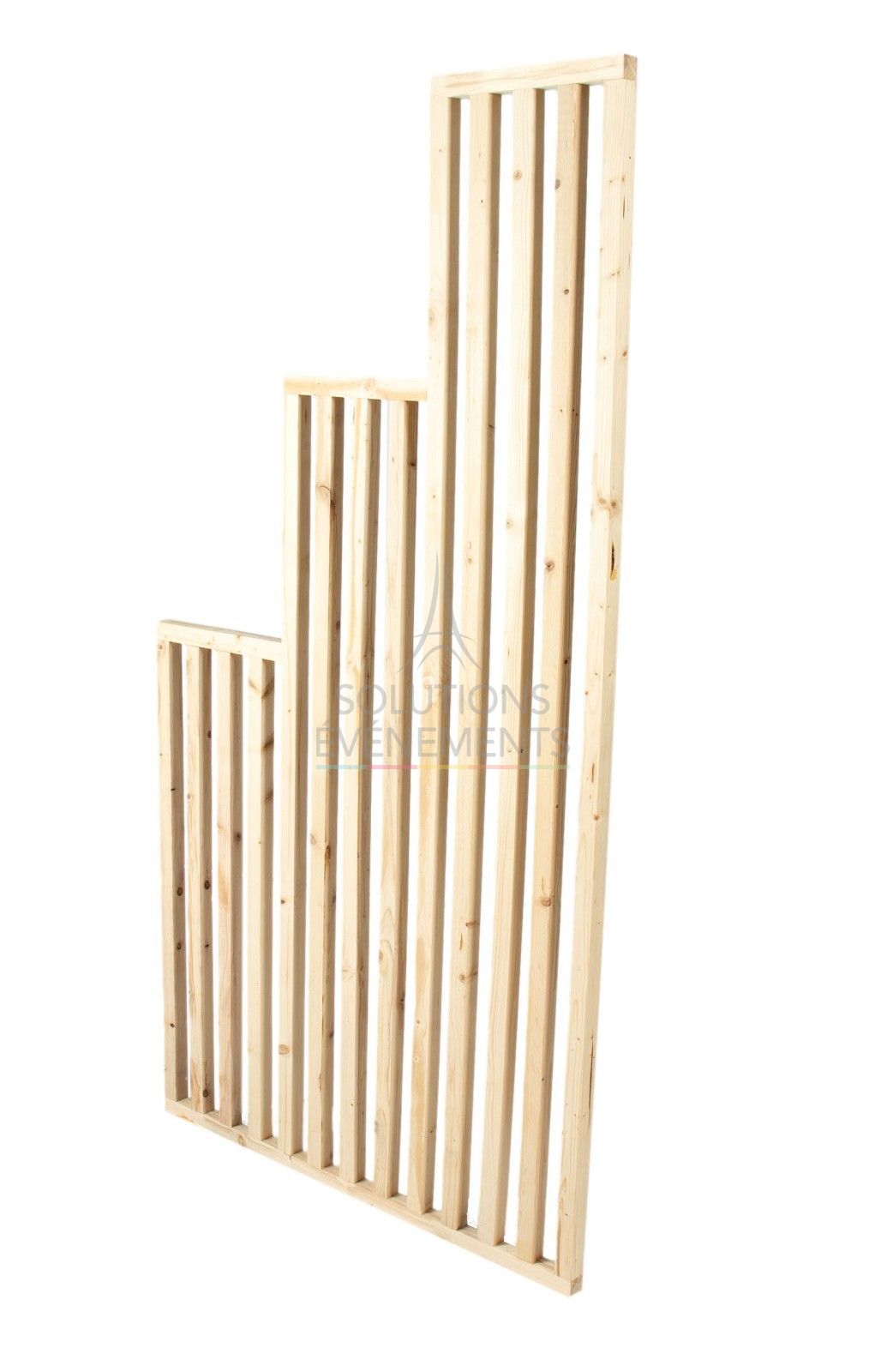 Rental of eco-friendly self-supporting wooden screen by Solutions Événements