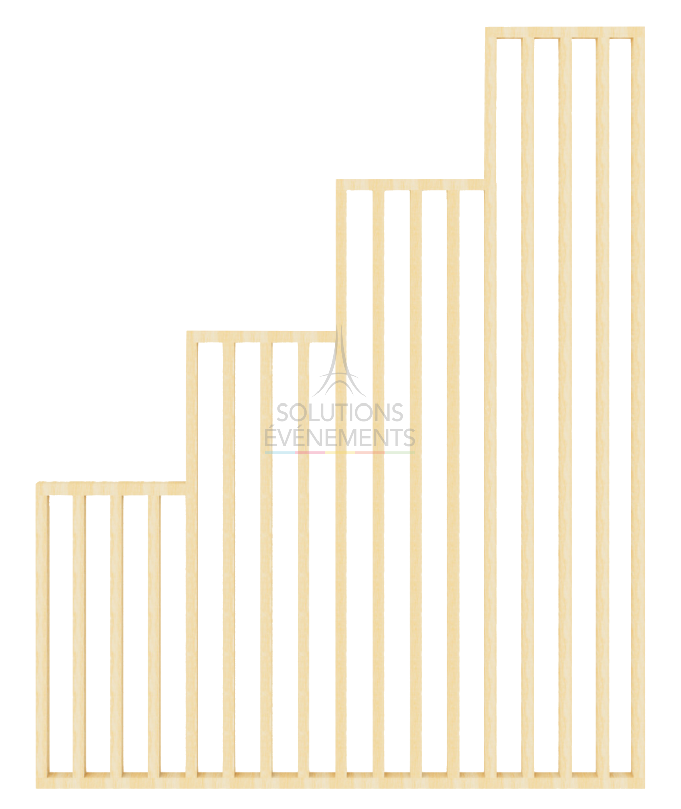 Location Claustra en bois autoportée éco-responsable by Solutions Evenements