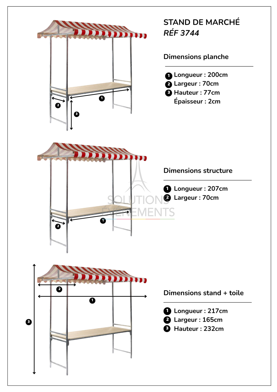 Stand de marché - Rouge et Blanc - Visuel 5