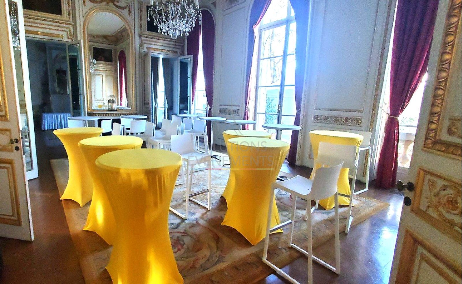 Standing dining cover 60-70cm yellow - Visual 2