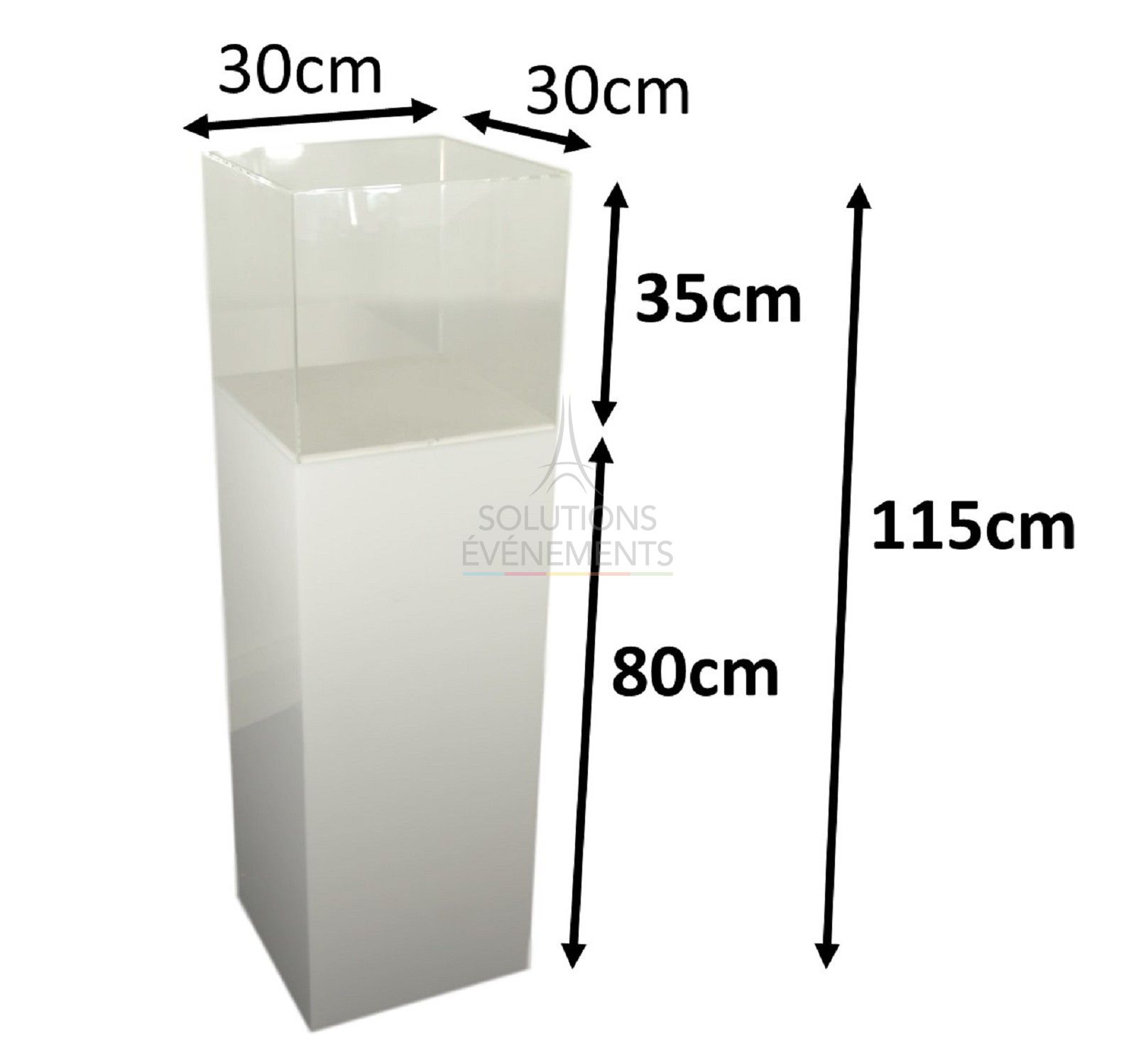 Rental of stele with its transparent presentation base