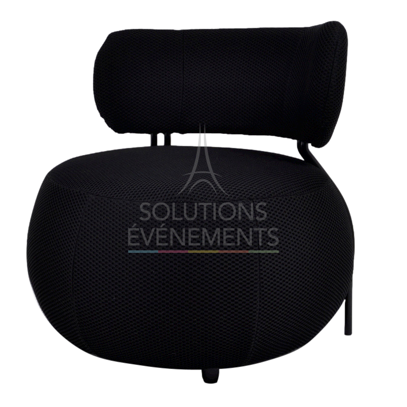 Location fauteuil tissu 3D noir