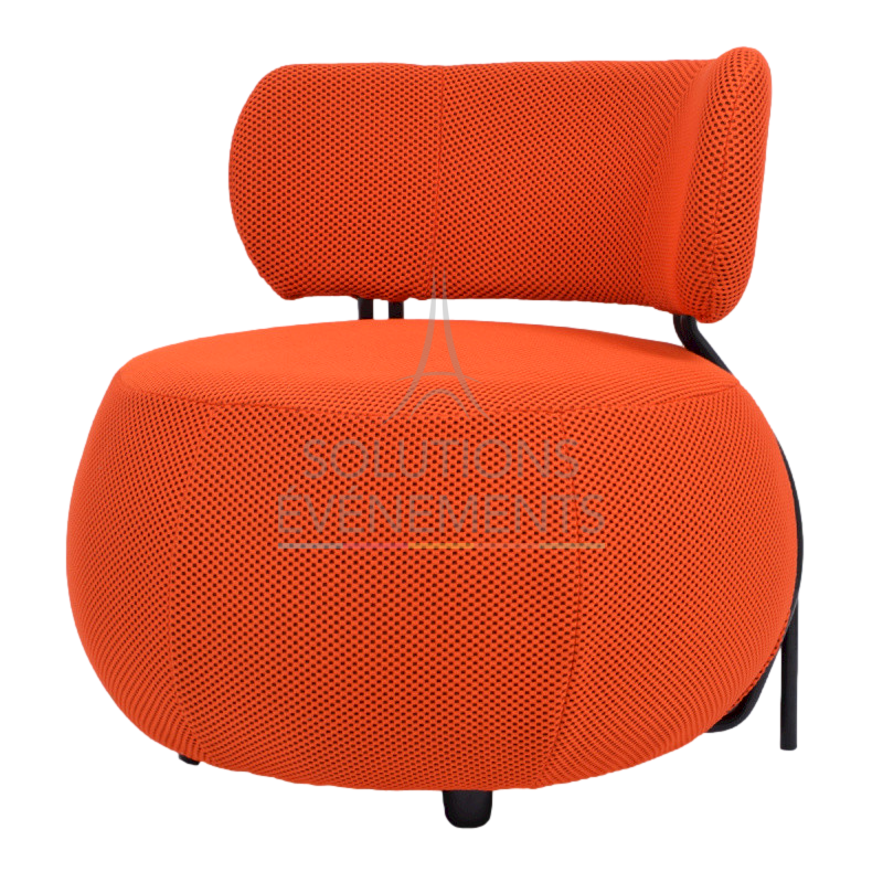 Location fauteuil tissu 3D orange