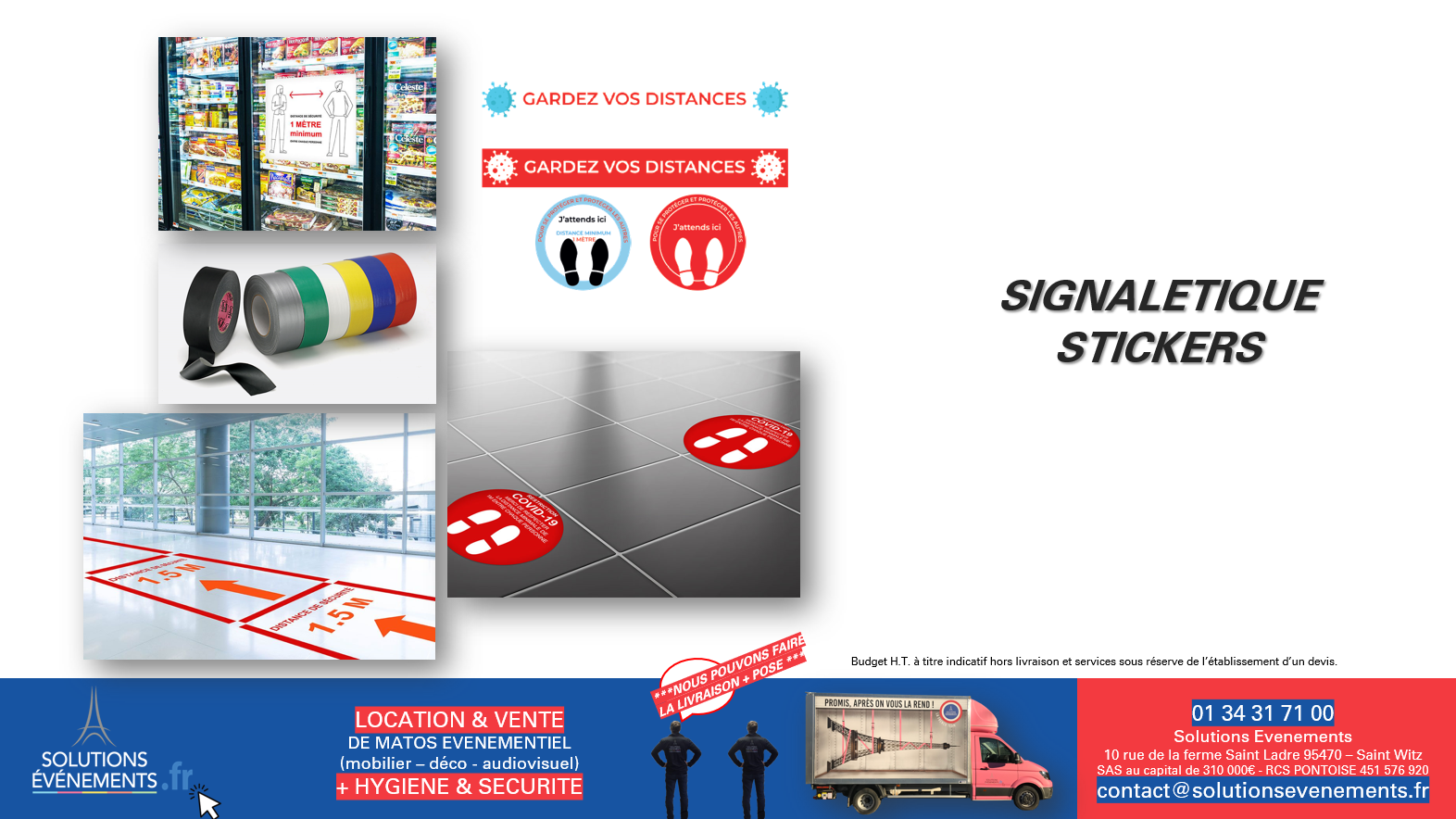 Stickers Gardez vos distances 15x80cm - Visuel 3