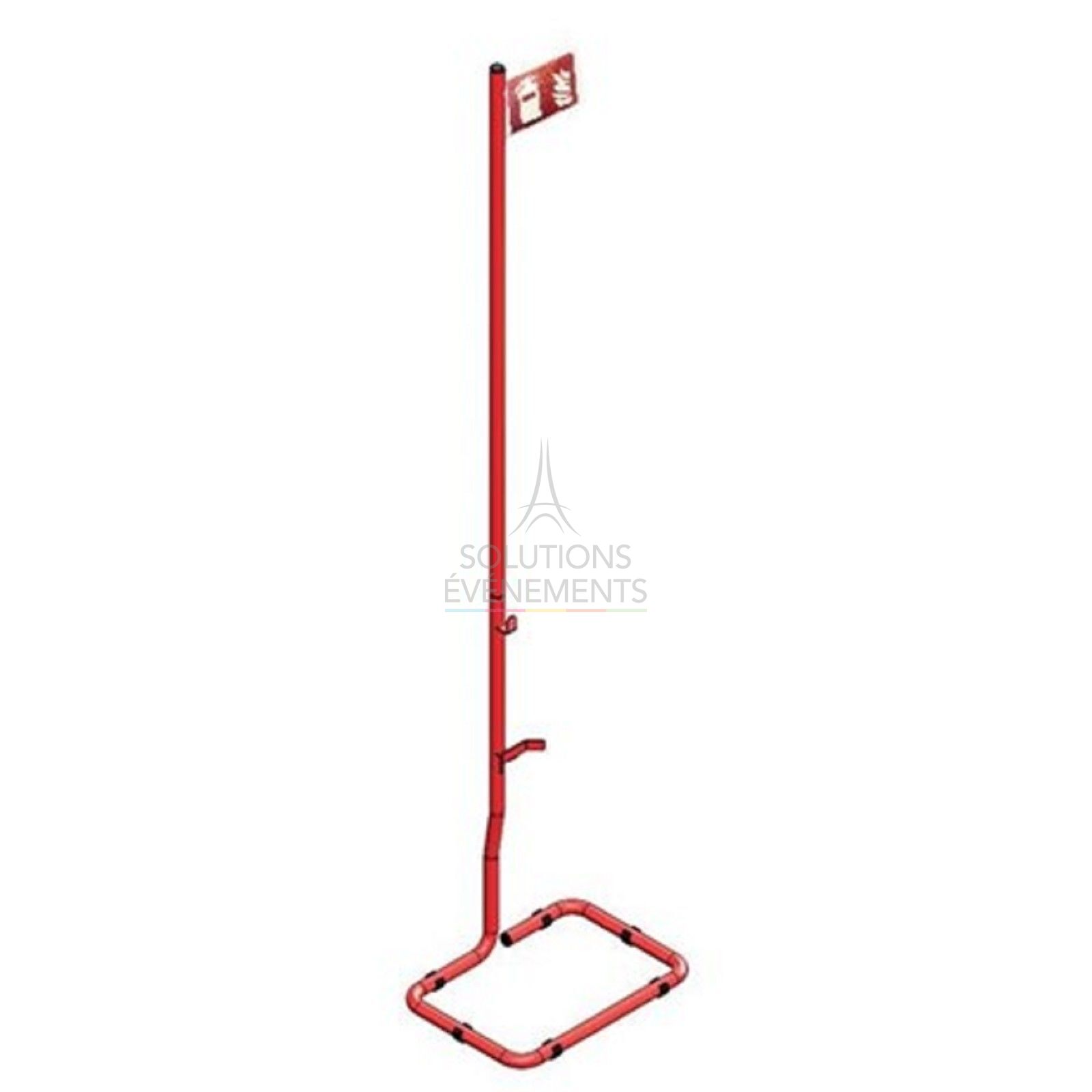 Location support pour extincteur sur pied avec drapeau