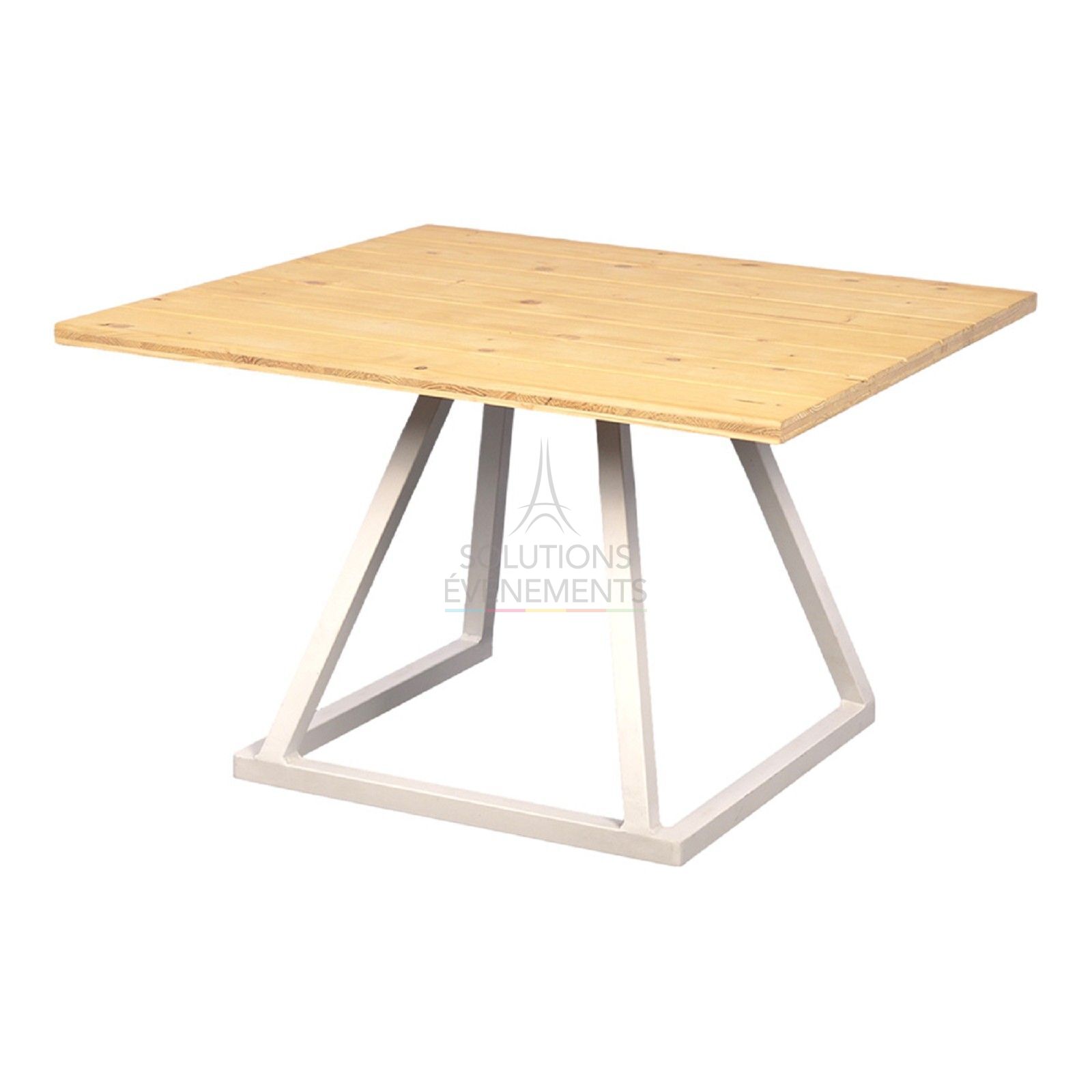 Location de table basse lounge Linea avec plateau éco responsable